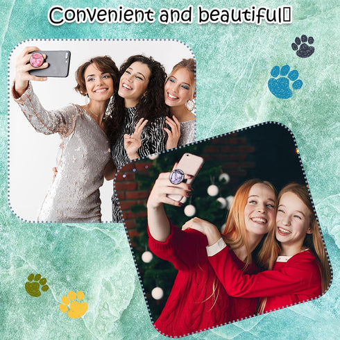Honoson 9 Pieces Cell Phone Grip Holder Collapsible Holder Colorful Self-Adhesive Finger Ring Sublimation for Smartphone and Tablets(Marble)...
