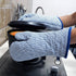 1 Pair Yarn Dyed Oven Mitts 100% Cotton Heat Resistant 470 Degree Gloves Men Women Cooking Baking Barbecue BBQ Microwave Crafting Machine Washable...