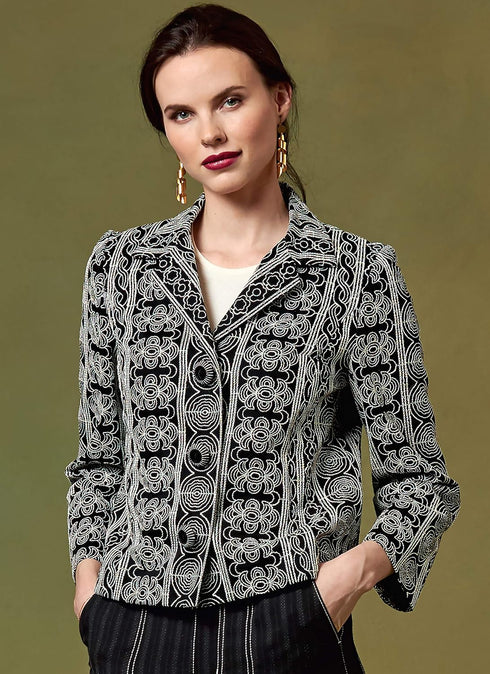 Vogue V1644E5 Women's Fitted Collared Jacket and Flared Pants Sewing Patterns by Kathryn Brenne, Sizes 14-22...
