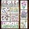 Flower Stencils for Painting on Wood - Reusable Wildflower Stencils for Painting on Walls - Rose, Cherry Blossom, Hydrangea, Lily, Sunflower Stenc...