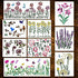 Flower Stencils for Painting on Wood - Reusable Wildflower Stencils for Painting on Walls - Rose, Cherry Blossom, Hydrangea, Lily, Sunflower Stenc...