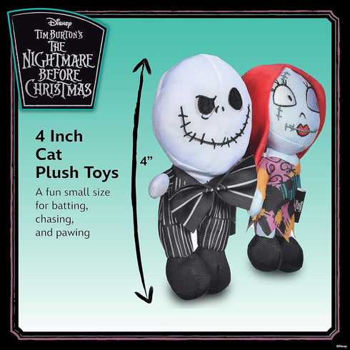Tim Burton's The Nightmare Before Jack and Sally Catnip Kicker Cat Toys- 2PK | Cat Toys with Catnip | Nightmare Before Christmas Movie Toys for Ca...