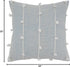 SARO LIFESTYLE Rhiannon Collection Knotted Line Design Pillow Cover, 22", Light Blue...