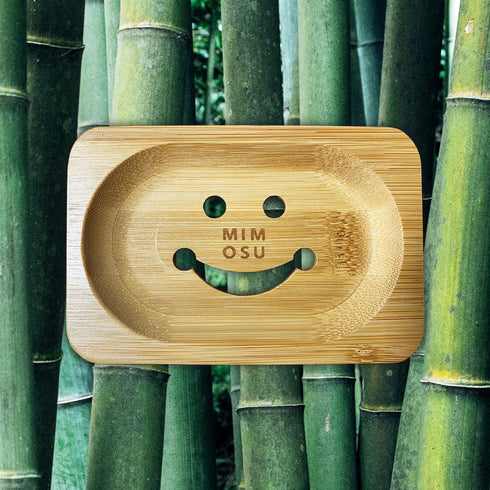 mimosu Bamboo Soap Dish with Drain - Wooden Holder for Shampoo Bars, Eco-Friendly Bathroom Tray, Zero Waste...