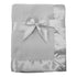 TL Care Fleece Blanket with Silk-Like Satin Trim, Soft, Warm & Cozy, Gray, 30" x 40" for Boys and Girls, Perfect for Baby Carrier, Stroller, Trave...