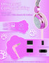 Kids Pom Headphones with Mic for Travel/Car/Plane,Added 85DB Limit Function&Shareport,Unicorns Gifts for Girls,On/Over Ear HD Stereo Wired Headset...