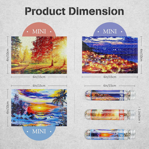 MISITU Small Puzzles for Adults Mini Puzzles 150 Pieces Micro Piece Small Jigsaw Puzzles Tiny Challenging Difficult Travel Puzzles Game Toy Gift S...