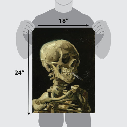 Palace Learning Vincent Van Gogh (Skull with Cigarette, 1885) Art Poster Print - 18 x 24 LAMINATED - Van Gogh Skeleton...
