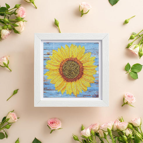 DIAMOND ART BY LEISURE ARTS Diamond Painting Kits for Adults 8"X8" Beginner Sunflower, Full Drill, Art Kits, Dimond Art, for Adults, Kit...