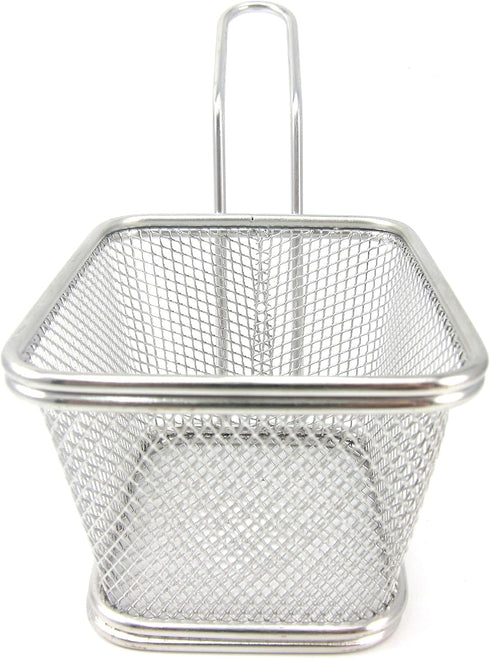 Best Utensils Chips Fry Baskets Stainless Steel Fryer Basket Strainer Serving Food Presentation Cooking Tool French Fries Basket (Large 5 inches)...
