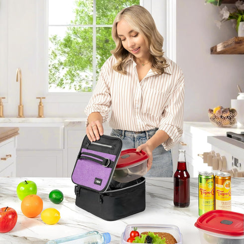 opux Insulated Lunch Box for Men Women Adult, Compact Lunch Bag for Kids Boy Girl Teen, Soft Lunch Cooler Bag for Work School, Leakproof Lunchbox ...