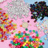 TOAOB 1200pcs 4 Colors Cube Letter Beads Acrylic Alphabet Beads for Bracelets Making with Pony Beads and 1 Roll Elastic String for Jewelry Making...