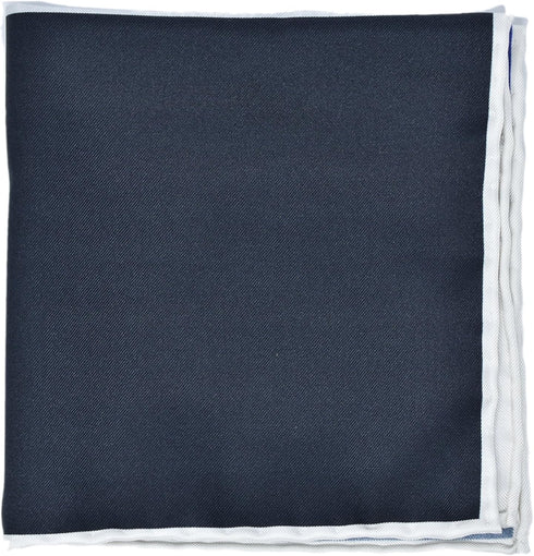 100% Silk Check Pocket Square Hand Rolled with Gift Box...