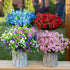Artificial Flowers for Outdoors Fake Plants - 16 Bundles Faux Outside Greenery Boxwood No Fade Plastic Shrubs Fall Decor Farmhouse Home Garden Tha...