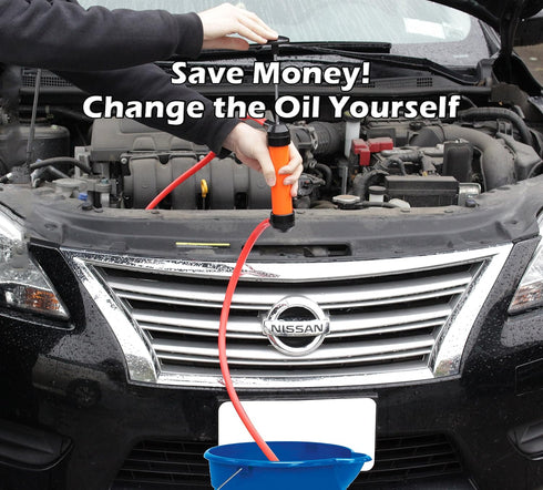 Multi-Purpose Siphon Transfer Pump Kit, with Dipstick Tube | Fluid Fuel Extractor Suction Tool for Oil, Gasoline, Water, Liquids & Air...