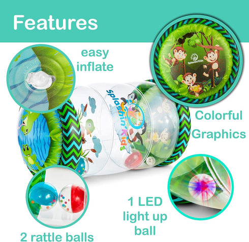 Splashin'kids infant toys Beginner Crawl Along Game Ball Drop Maze Tummy Time activity center early development Jumbo roller rattle toy baby toys ...