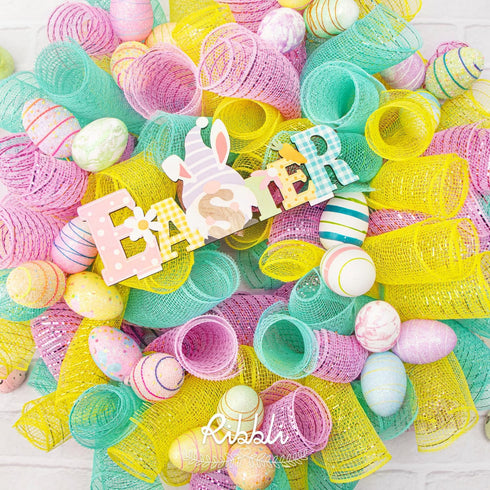 Ribbli 2 Rolls Light Pink Mesh Ribbon,10 inch x 30 feet(10Yard) Each Roll,Metallic Light Pink with Pink Wide Foil,Use for Wreaths Swags,Valentine’...