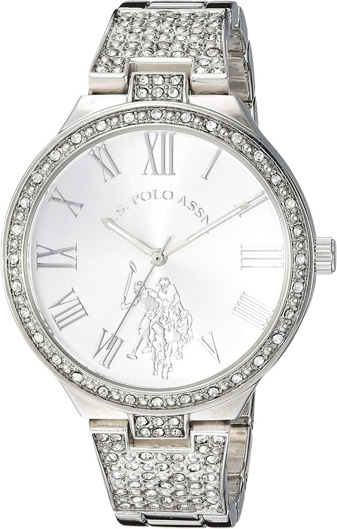 U.S. Polo Assn. Women's USC40322 Analog Display Analog Quartz Silver Watch...