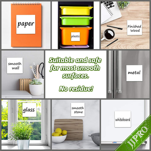 Dry Erase Sticky Notes. Reusable Whiteboard Stickers 3"x3" 12 Pack. Suitable for All Smooth Surface. Great for Labels, Lists, Reminders and Decals...