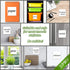 Dry Erase Sticky Notes. Reusable Whiteboard Stickers 3"x3" 12 Pack. Suitable for All Smooth Surface. Great for Labels, Lists, Reminders and Decals...