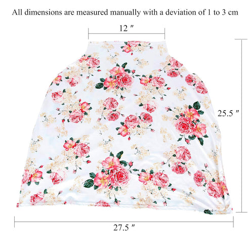 TUOKING Car Seat Covers for Babies, Multi-Use Cover-Silky Mom Nursing Cover Infant Breastfeeding Scarf Shopping Cart High Chair Ultra-Soft Stretch...