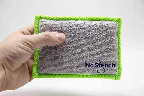 Kitchen Sponge | Odor Resistant, Non-Scratch Microfiber Mesh and Terry Cloth Sponge, No Odor, Long Lasting Odor Protection | Durable Odor Free Lif...