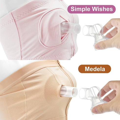 Maymom Pump Parts 2X Detachable Breastshield (24mm) with Valve Membrane and Maymom Connector,Compatible with Medela Breast Pump Parts...