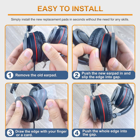 Ear Cushions for Sony Headphone Replacement Ear Pads Compatible with Sony MDR-ZX110 ZX110NC ZX100 WH-CH500 CH520 CH510 V150 V250 V200 JBL Tune 510...