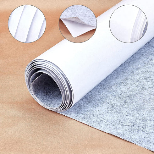 BENECREAT 15.5 x 78.5" Gray Back Adhesive Felt Sheets Fabric Sticky Sheets Fabric Peel Stick for DIY Costume Making and Jewelry Box...