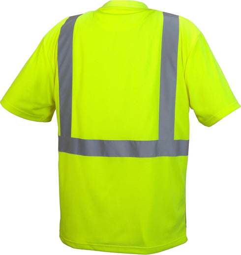 Pyramex Safety RTS2110BX4-X5 RTS21B Series T-Shirt Hi-Vis Lime - Black Bottom - Size 4X-5X Large...
