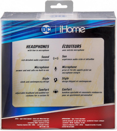 Superman Headphones - On Ear Hero Design with Built in Mic...