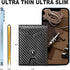 GSOIAX Mens Slim Wallet for Men Minimalist Genuine Leather Carbon Fiber Rfid Blocking Bifold Credit Card Holder With Gift Box (Yellow and Carbon B...