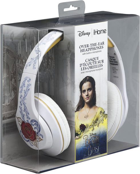 Disney’s Beauty and the Beast Over Ear Headphones with Award-Winning iHome Sound -Best Over Ear Headphones with Mic & Answer Call Button by eKids...