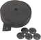 Flat Sewing Band Spool with Buttonholes, Elastic Stretchable, Ideal for DIY Waistbands and Necklines (Black, 3/4 inch × 5 Yards)...