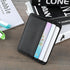 3.94" Slim Credit Card Holder Wallet Card Case in Pebble Leather, Rfid Blocking Card Case with 6 Slots and 1 Pocket, Minimalist Front Pocket Walle...