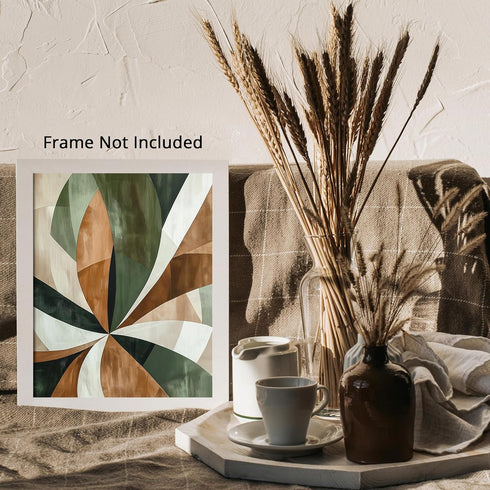 Posterizer 1 pcs-chic modern abstract shapes poster-green gold and black art 4-Abstract & Modern Art-Collectibles & Fine Art-Chic Home Decor- unfr...