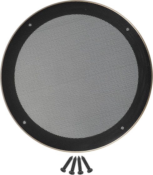 X AUTOHAUX 8 Inch Car Metal Audio Speaker Grill Cover Mesh Woofer Horn Guard Decorative Circle Grille Protector with Screw Gold Tone...