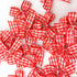 50pcs 1.2-Inch Mini Red Gingham Ribbon Bows for Crafts Plaid Ribbon Bows Appliques for Christmas Ornament Embellishment Decoration(Red)...