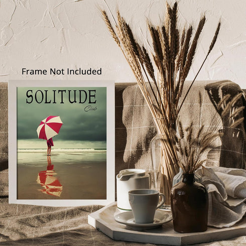 Posterizer 1 pcs-Solitude Magazine Inspired Trendy Retro Poster-Landscape & Nature Art-Gifts for Women-Living Room Bedroom Decor- unframed wall ar...