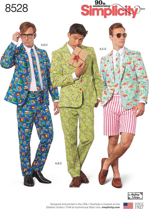 Simplicity 8528 Men's Suit Costume Sewing Pattern, Sizes 44-52...