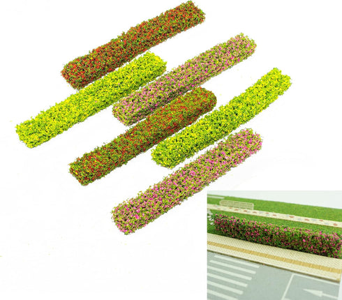 12 Pcs Miniature Shrub Strips Static Shrub Vegetation Groups Bush Model Static Scenery Model Aritificial Plants for DIY Architecture Building Mode...