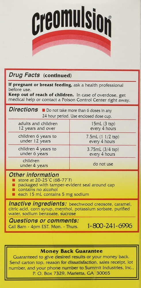 Creomulsion Cough Medicine 4 Oz...