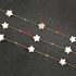 UMAOKANG 3 Yard White Shell Star Chain for Jewelry Making, Gold Plated Stainless Steel Jewelry Making Chain Roll with Jewelry Findings...