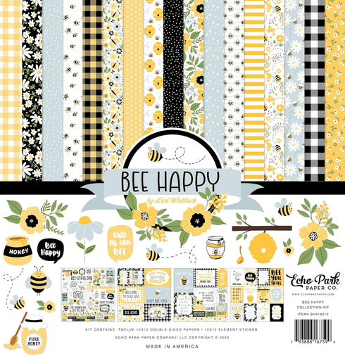 ECHO PARK PAPER COMPANY Bee Happy Echo Park Collection Kit 12"X12"...