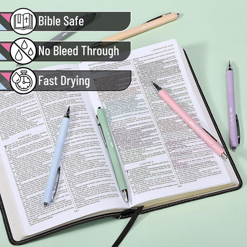Mr. Pen- Bible Pens, 6 Pack, Assorted Color Pens, Bible Pens No Bleed Through, Bible Journaling Pens No Bleed Pens, Bible Journaling Supplies, No ...