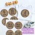 Hadley Designs 16 Monthly Baby Milestone Stickers - Rustic Baby Monthly Milestone Stickers, Baby Month Stickers For Baby Photo Props Newborn, Mont...