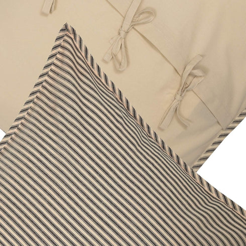 VHC Brands Sawyer Mill Ticking Stripe King Sham, Charcoal Gray, 21x37...