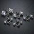 GEMSME 18K Gold Plated Princess Cut Clear Cubic Zirconia Stud Earrings Pack of 5 (white gold)...