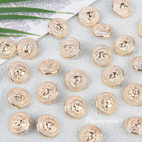 Framendino, 30 Pack 23mm Metal Lion Head Sewing Buttons Vintage Gold Button for Men Women...
