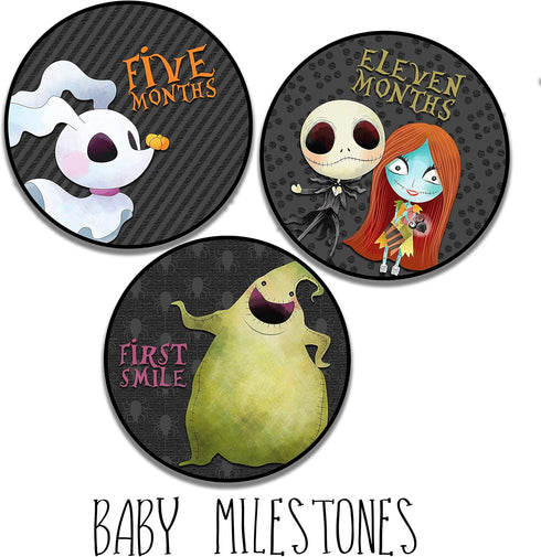 Silly Goose Gifts Little Nightmares Character Themed Baby Milestone Stickers for First Year Month to Month Photo Prop Infant Onesie Growth Chart S...